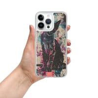 Image 19 of Colorful Watercolor Paint Splatters Black Cat Clear Case for iPhone®