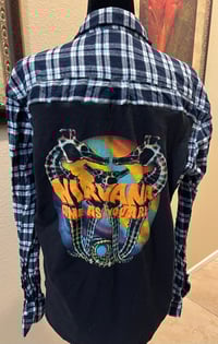 Vintage Blue/White Flannel Shirt Nirvana