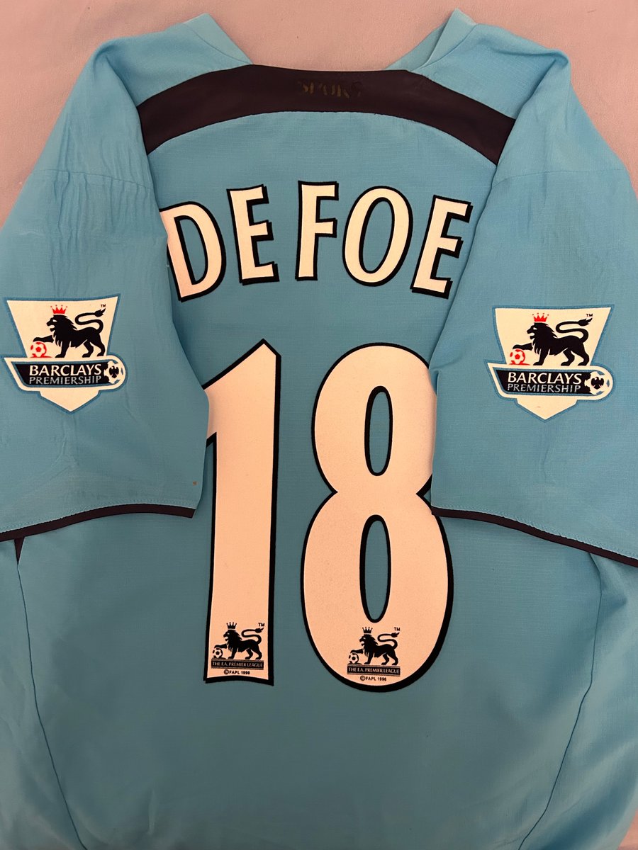 Image of Tottenham Hotspur “DEFOE 18” 2006/07 Away Shirt + PL patches (M)
