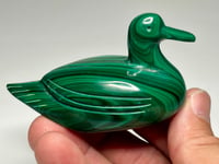 Image 7 of Malachite Duck Carving | #3030