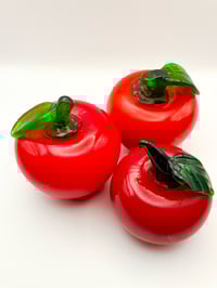 Set of Three Glass Apples (Non Identical)