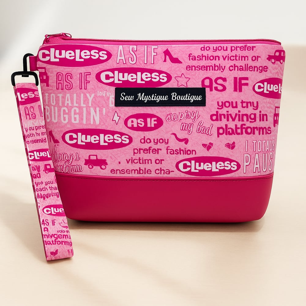 Image of  Wristlet Bag with Vinyl Bottom 