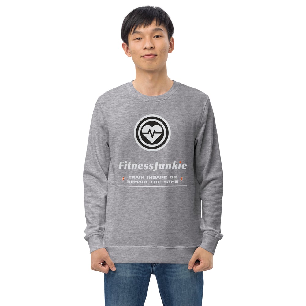 Image of Fitnessjunkie Unisex organic sweatshirt - Train Insane