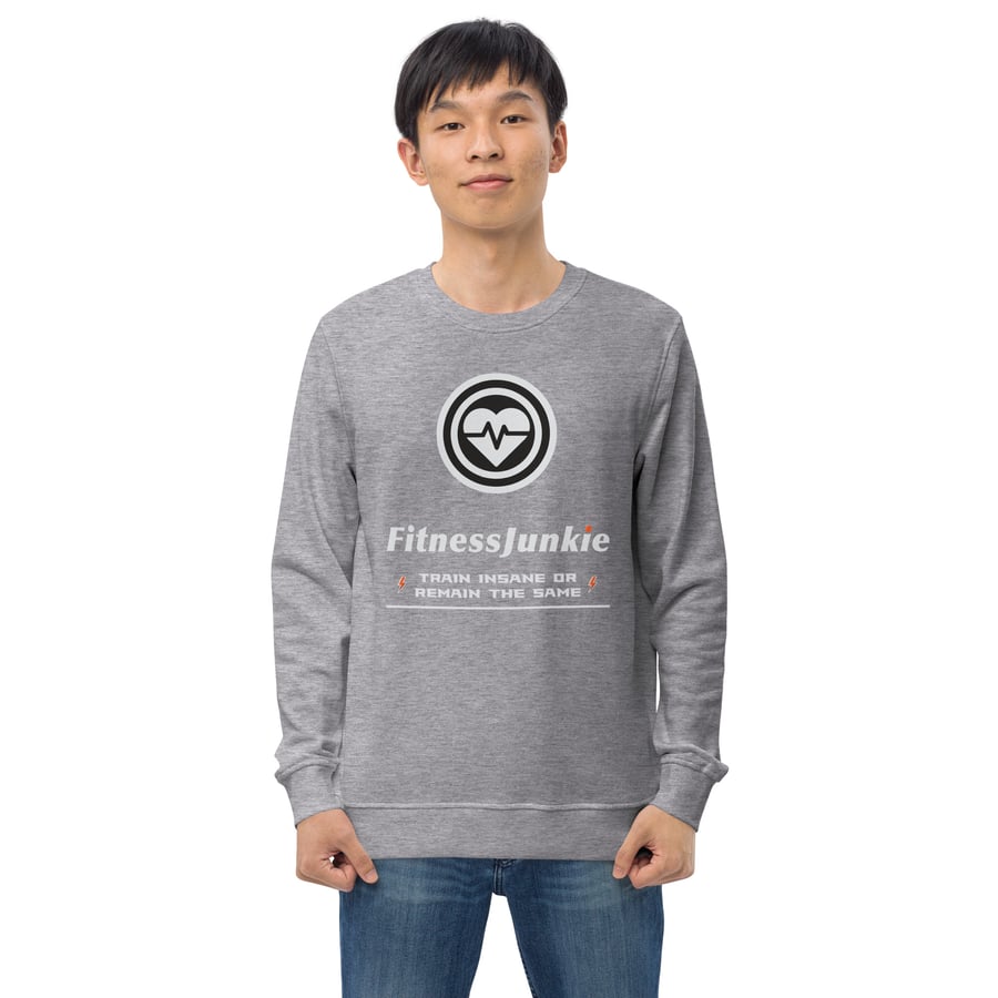 Image of Fitnessjunkie Unisex organic sweatshirt - Train Insane