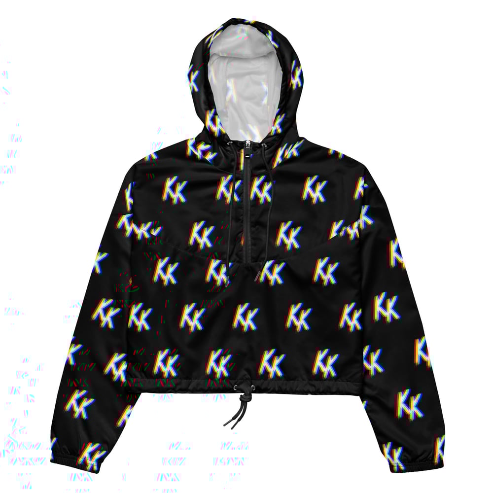 Image of Women's Glitch Cropped Windbreaker 