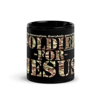 Image 1 of Soldier For Jesus 11oz Black Glossy Mug