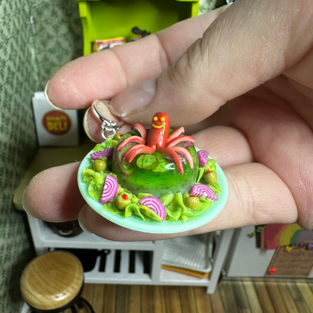 Image of Hot Dogtopus Gelatin Earrings