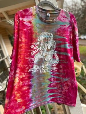 Image of XL Godzilla Be Gay Do Crime Tie Dye Shirt 11