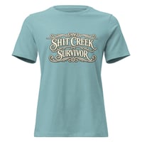 Image 1 of Shit Creek Survivor Funny Women’s T-Shirt | Sarcastic Western Humor Graphic Tee