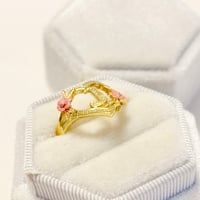 Image 2 of Flower initials Heart Ring
