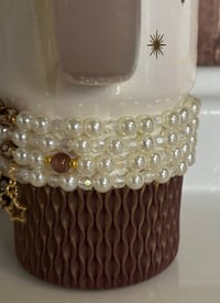 Image 2 of Starlight Shimmer Moon and Stars| Cream and Gold  Tumbler Bracelet Stack