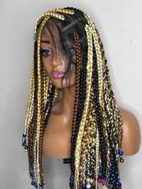 Image 3 of Knotless braids with beads full braiding wigs 