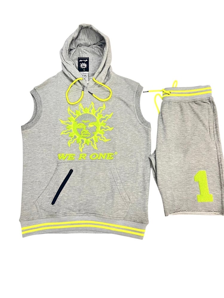 Image of FT SLEEVELESS HOODY SHORT SET 92’