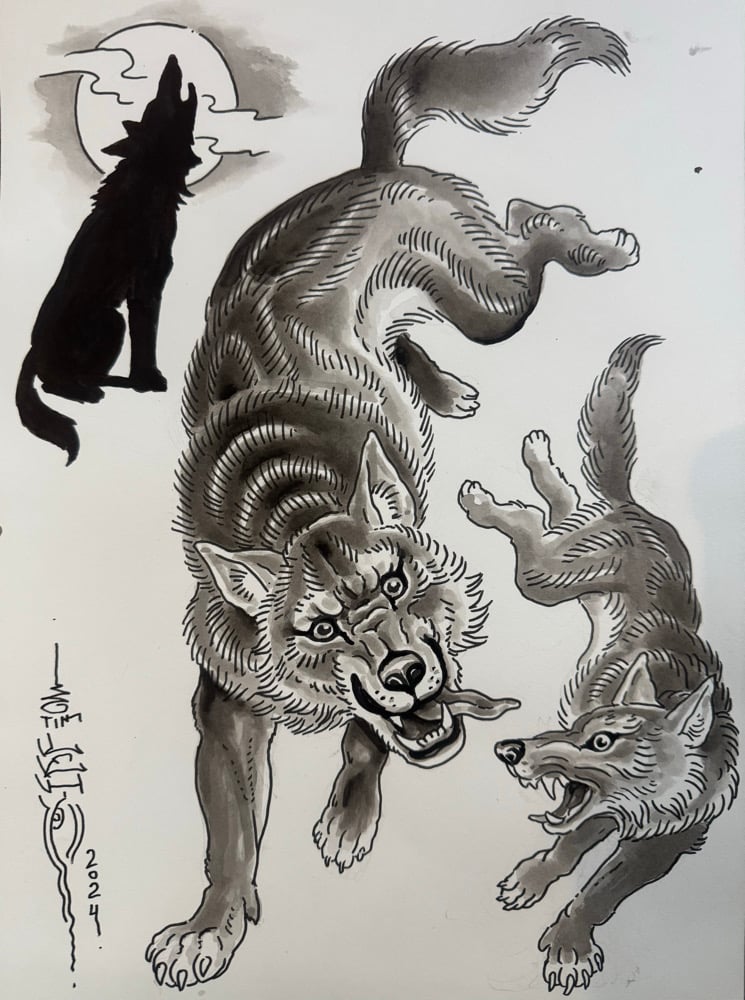 Image of Tim Lehi “Reapers & Wolves #81” Original Art