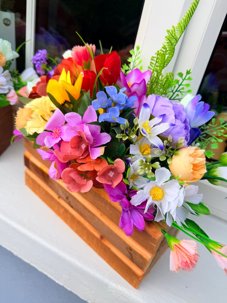 Image of 20cm Wooden Planter 