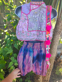 Image 19 of Mini cropped Mykonos Jeweled Waistcoat- pink upto size 10