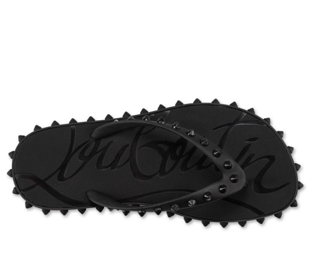 Super Loubi Flip Flops- Black & Red 