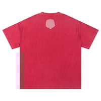 Image 2 of Get Use 2 It Snow Washed Oversized T-shirt Red