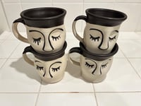 Image 1 of Limited matte black and raw face mugs