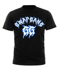 GG Blue & White layered Blk Tshirt 