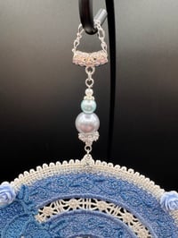 Image 5 of Two-Tone Periwinkle Blue Floral Dream Catcher