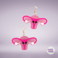 Uterus earrings-pink 