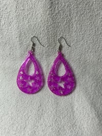 Image 2 of Resin Star Burst Earrings 