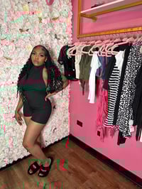 Image 2 of Black Backless Bodysuit