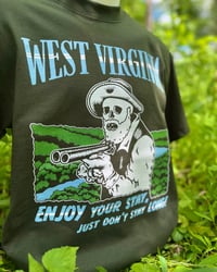 Image 2 of Hunter Green “Enjoy Your Stay” Tee