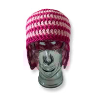 Image 2 of Pink Striped Trapper Hat