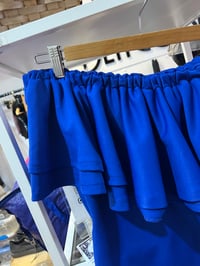Image 2 of custom blue one shoulder top