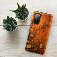 Image 11 of Baroque Goth Inspired Gold and Orange Textured Rose Look Tough case for Samsung®