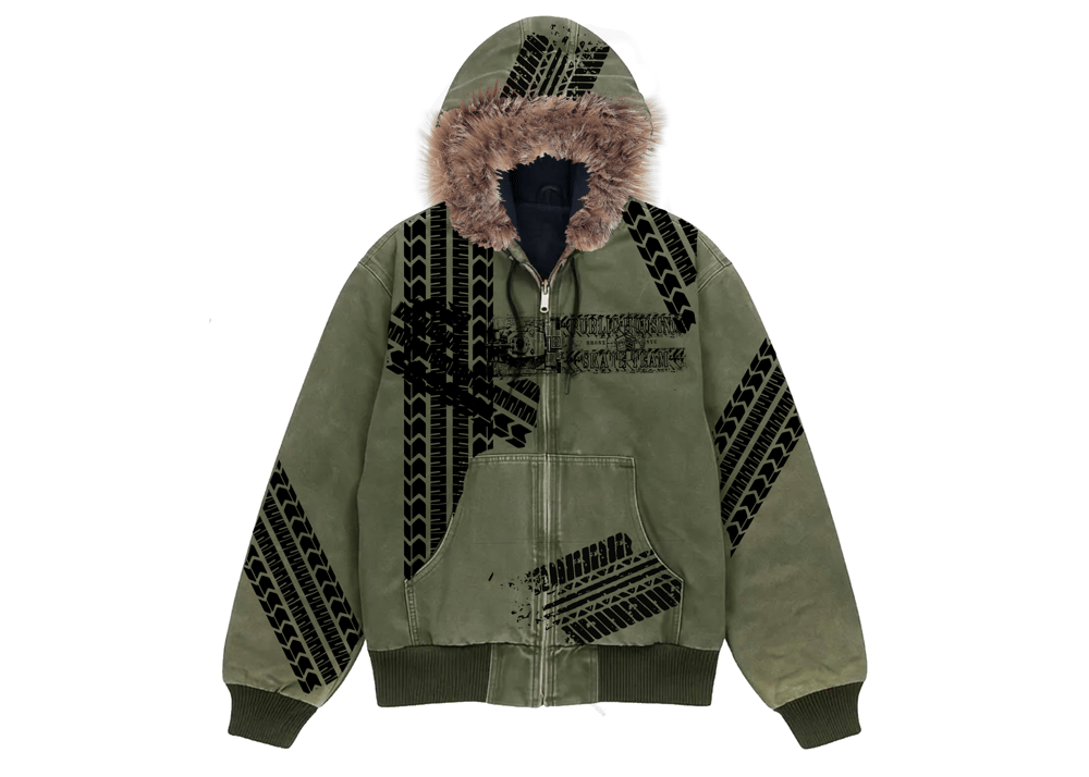 Image of TANK TRACK DENIM GREEN JACKET 