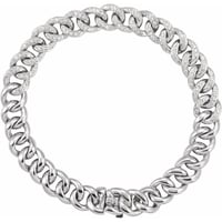 Image 2 of Half Pavé 14k Curb Bracelet
