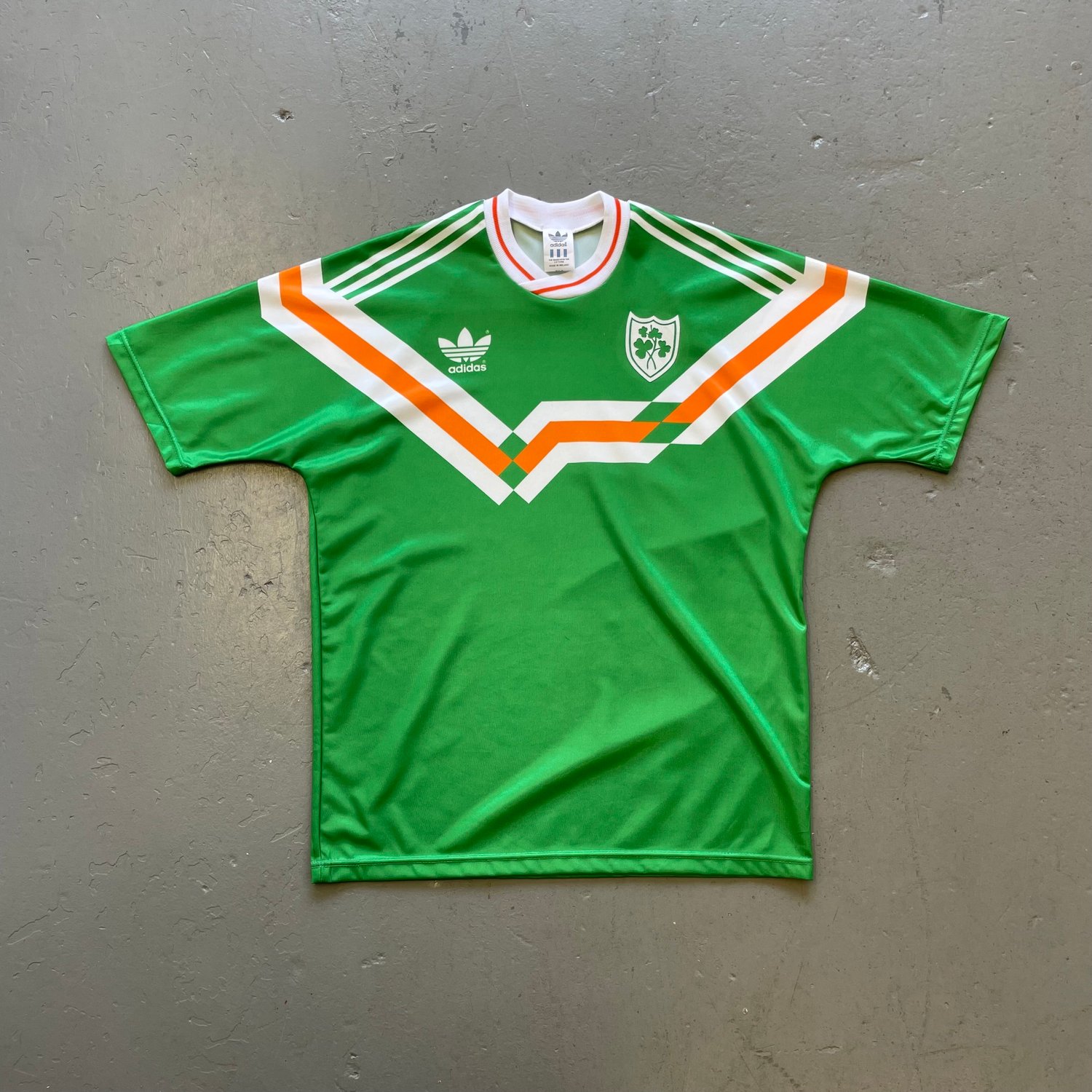 Image of RARE 1989 Adidas Ireland shirt size medium 