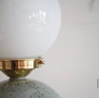 Image 5 of Lampe Ceramique mouchetée & Opaline