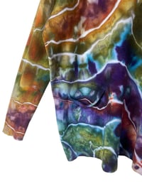 Image 4 of 1XL/2XL Forager Pocket Sweater in Earthy Rainbow Geode Ice Dye