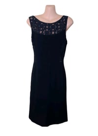 Image 8 of Moschino Cheap And Chic Dress Black Lace Side Panel Bodycon Party Uk L (12)