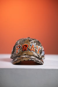 Image 1 of Philippians 4:6 PRAY Hat "Camo/Orange”