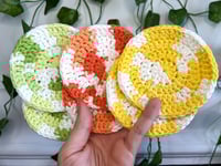 citrus crochet coaster set