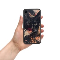 Image 1 of Beautiful Black Cat Face Splatter Painting Clear Case for iPhone®