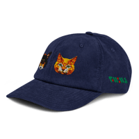 Image 1 of The Little Buddies 🐶🐱🧢 Corduroy Cap (Wavy Navy)