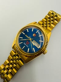 Image 2 of Rado Purple Horse Day Date Blue Dial Gold Plated Automatic Men’s Watch