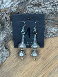 Image 1 of 10mm Sterling Silver Pearl Cone Dangle Earrings