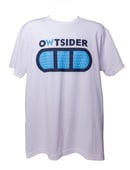 Image 1 of "OG" tee white (powder blue/navy)