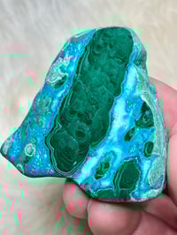 Image 1 of Malachite & Chrysocolla Polished Slab #2394