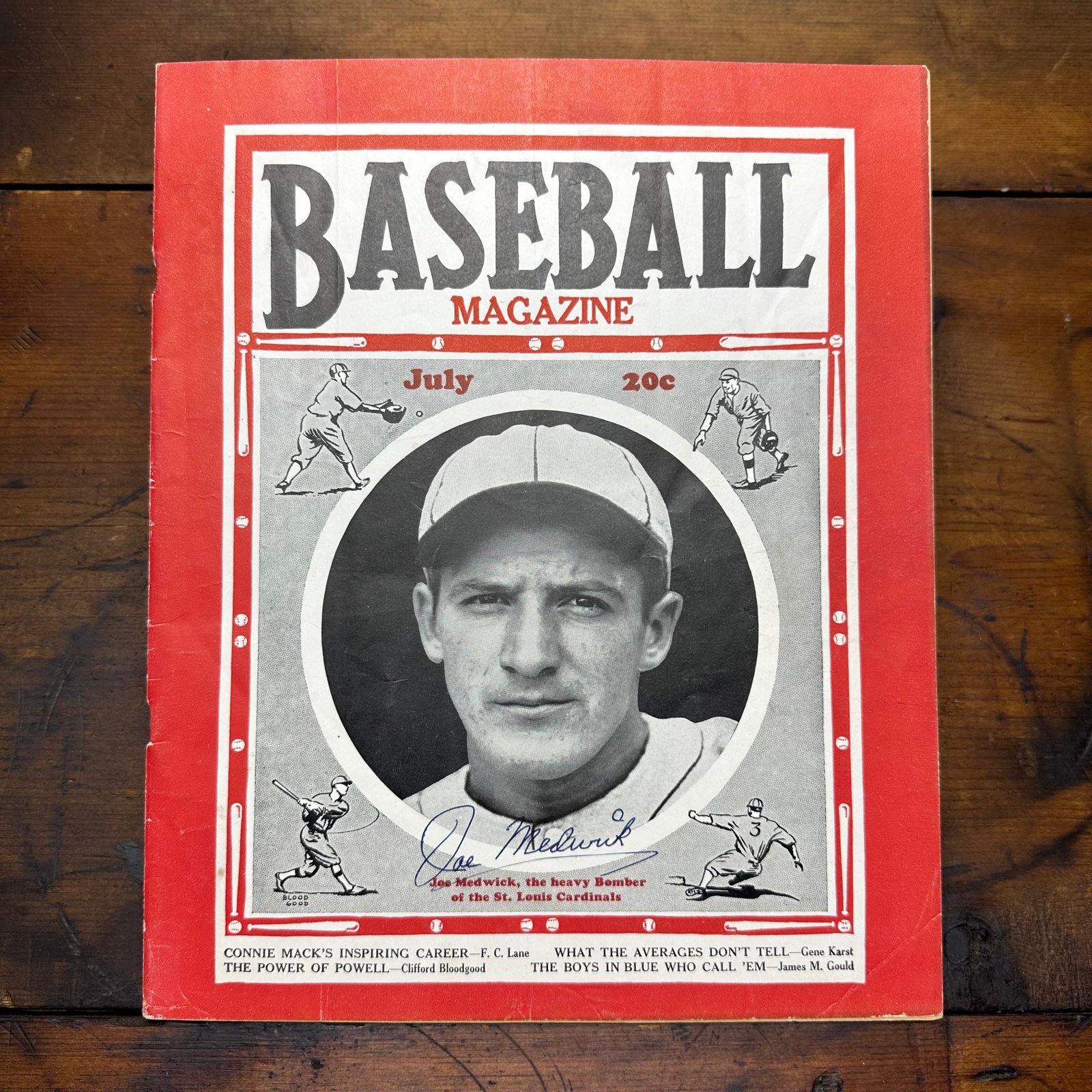 Autographed Joe Medwick Baseball Magazine / Huntington Base Ball Co.