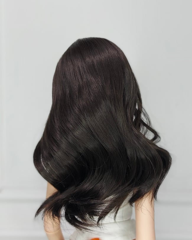 Natural Black Mid Curl Bang