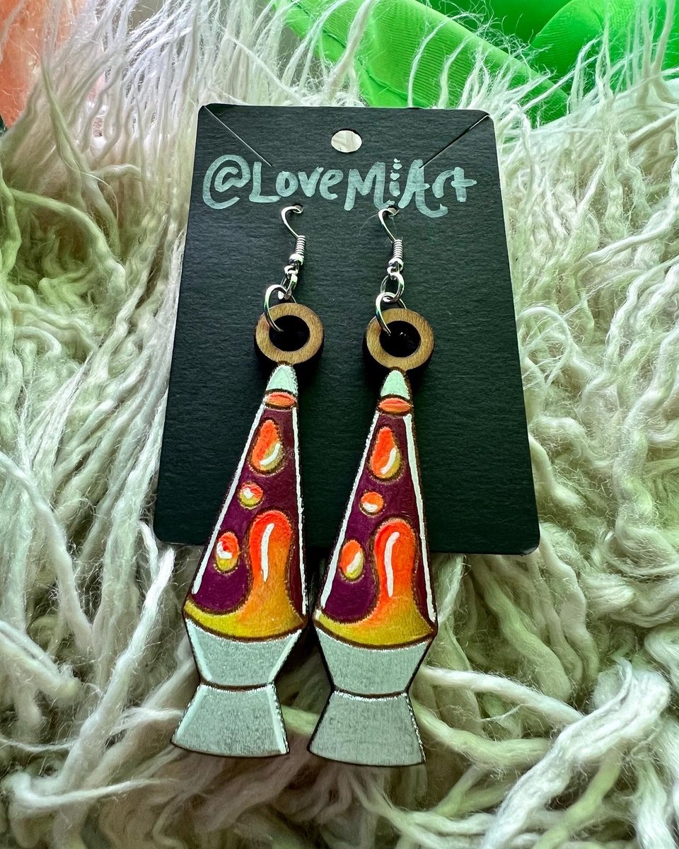 Retro Lava Lamp Earrings