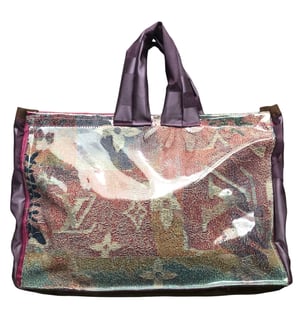 Image of Nwn- LV custom woven water resistant Big Tote Bag with inner compartments